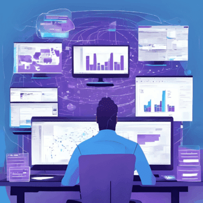 An admin looking at a large variety of stats and dashboards
